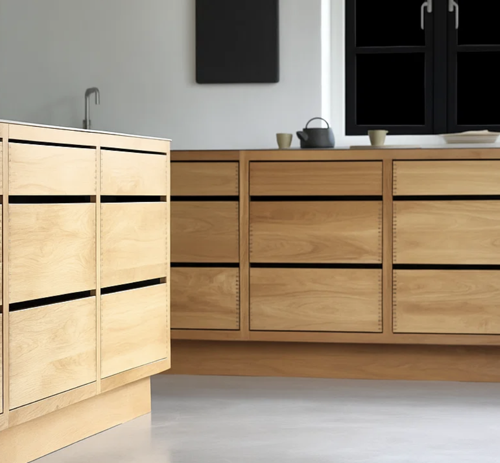 Nyt snedkerkøkken udført af Tømrer Aarhus med fokus på håndværk, kvalitet og specialtilpassede løsninger.